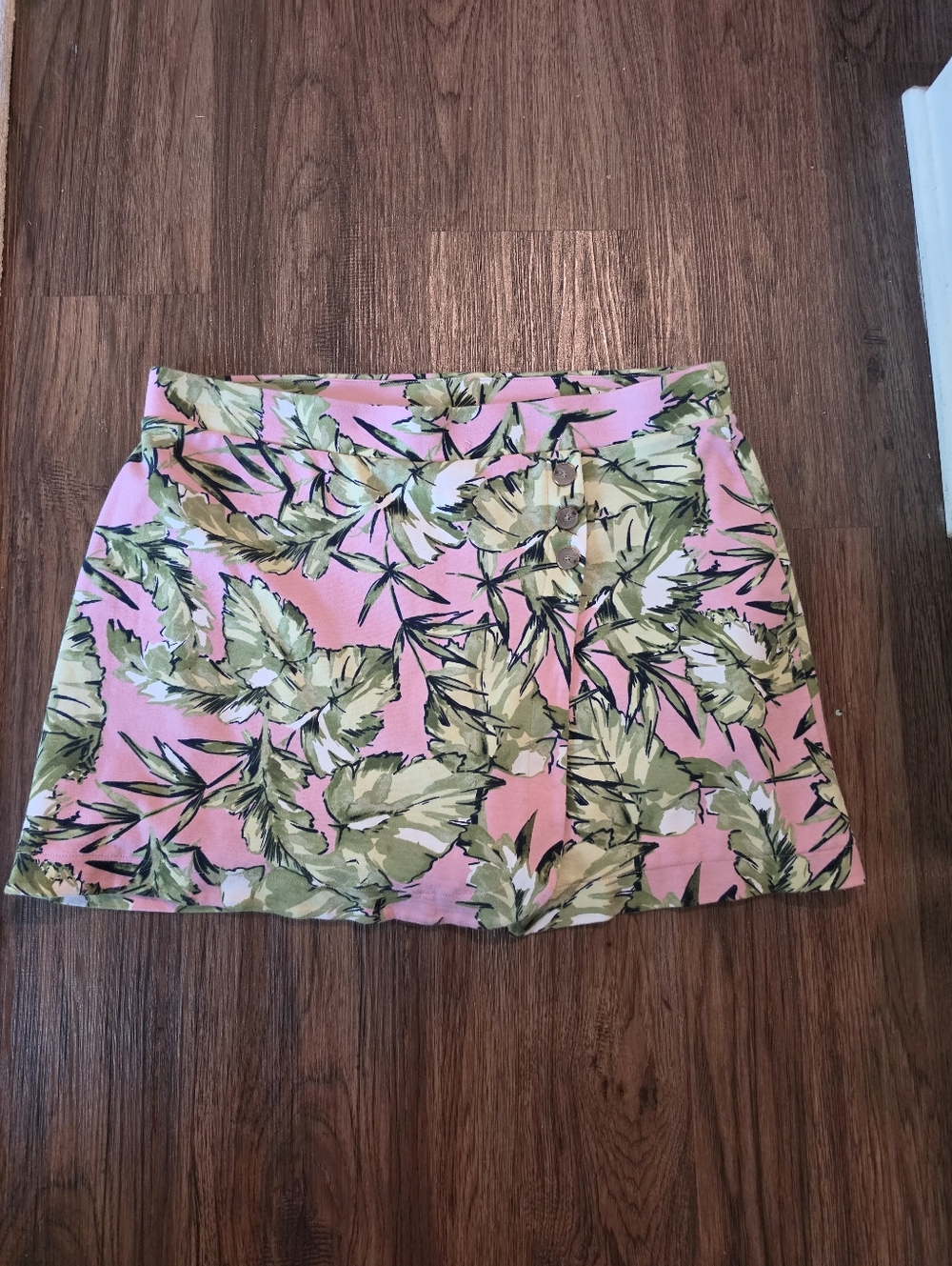 Pink Palm Leaf Skort